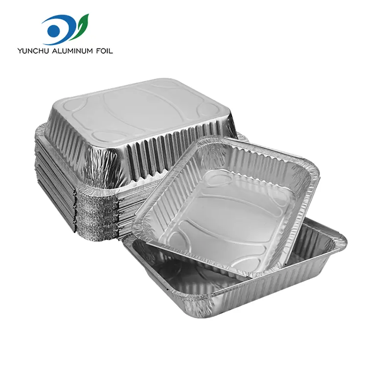 大容量のバーベキュープレートシルバーアルミホイル容器 大容量のバーベキュープレートシルバーアルミホイル容器
