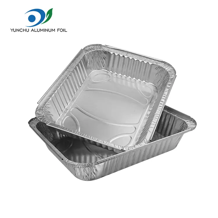 大容量のバーベキュープレートシルバーアルミホイル容器