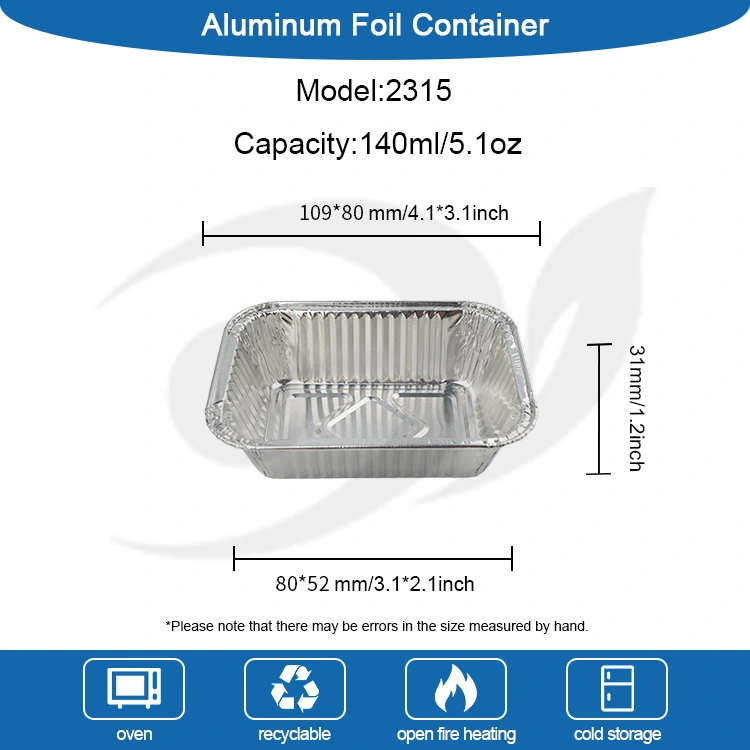 エアフライヤーベーキングシルバーアルミホイル容器