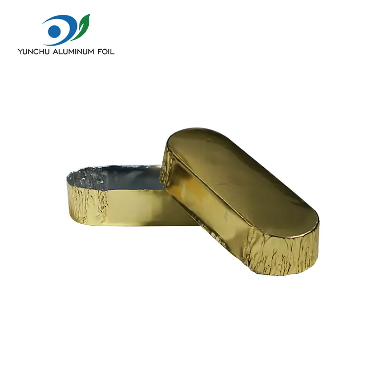 小さな楕円形の梱包銀アルミホイル容器