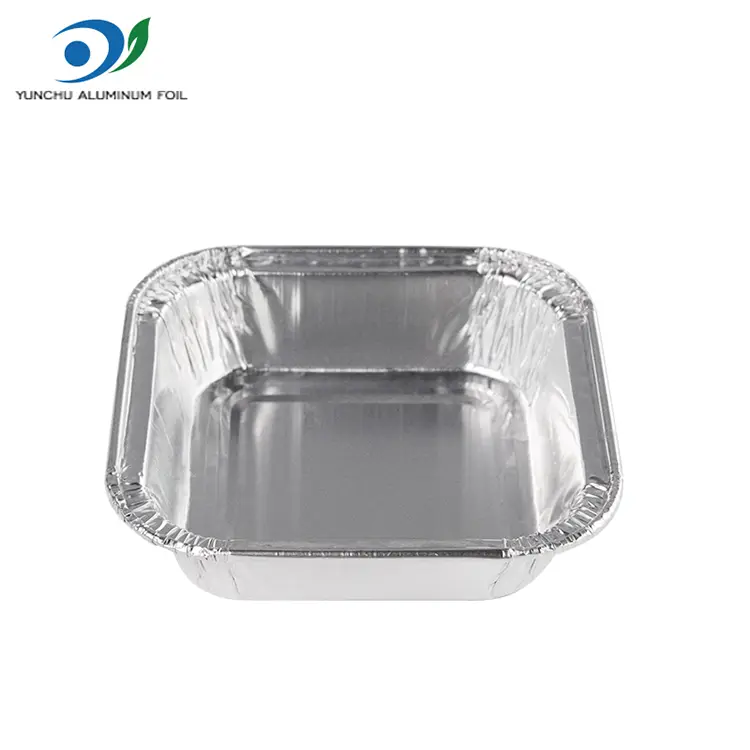 スクエアケーキエアフライヤーシルバーアルミホイル容器