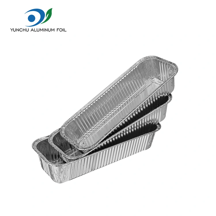 長方形のバゲット銀アルミホイル容器