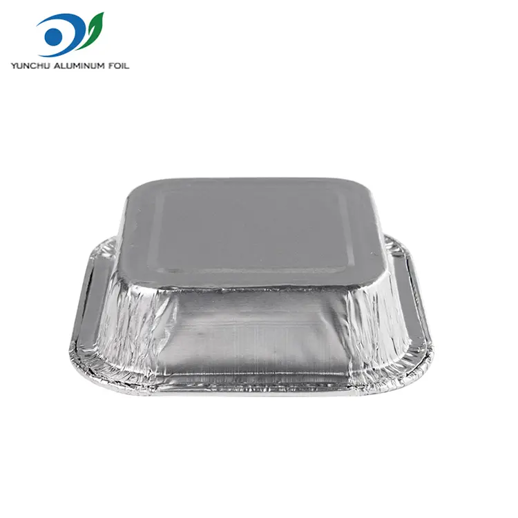 スクエアケーキエアフライヤーシルバーアルミホイル容器