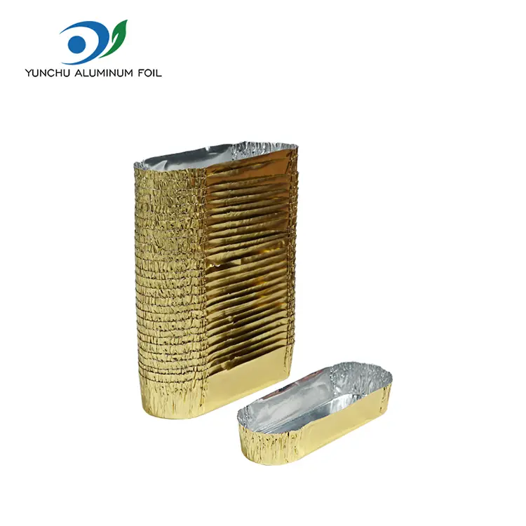 小さな楕円形の梱包銀アルミホイル容器