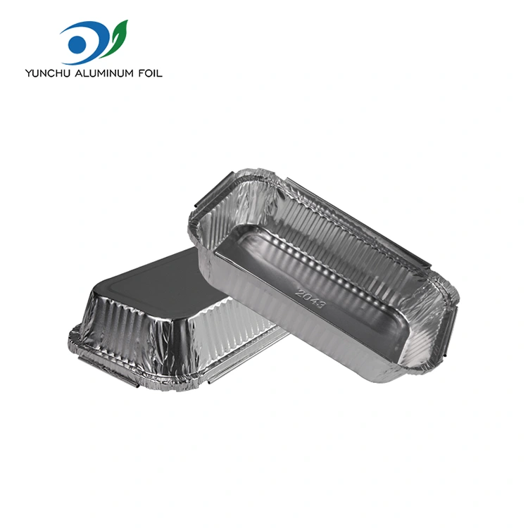 使い捨てファーストフードボックスバーベキューシルバーアルミホイルコンテナ