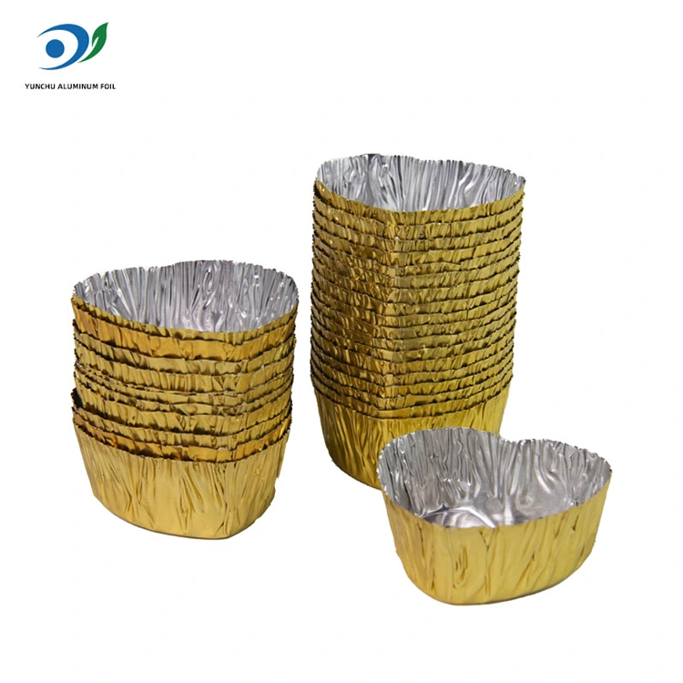 ハート型のミニベークシルバーアルミホイルフードコンテナ ハート型のミニベークシルバーアルミホイルフードコンテナ