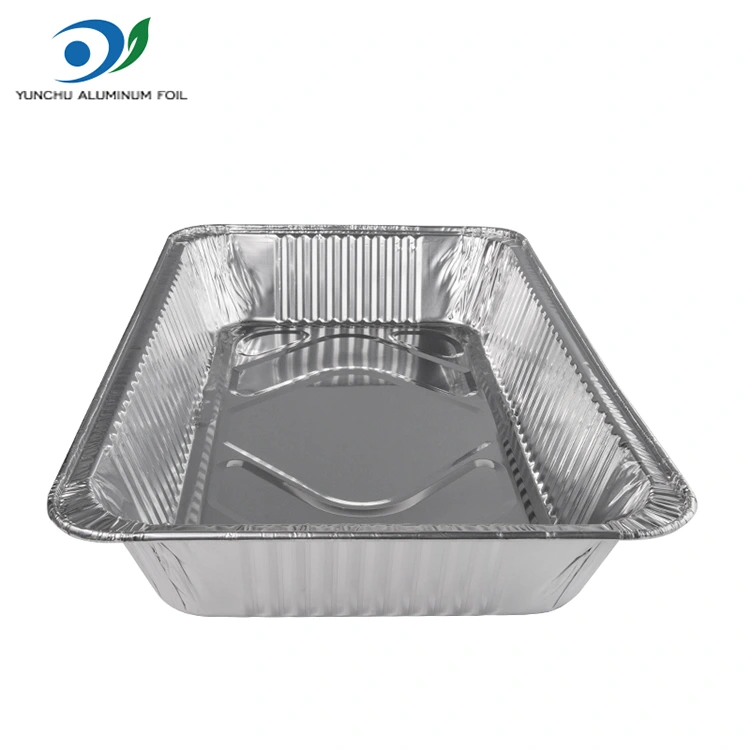 大容量屋外ベーキングトレイシルバーアルミホイル容器