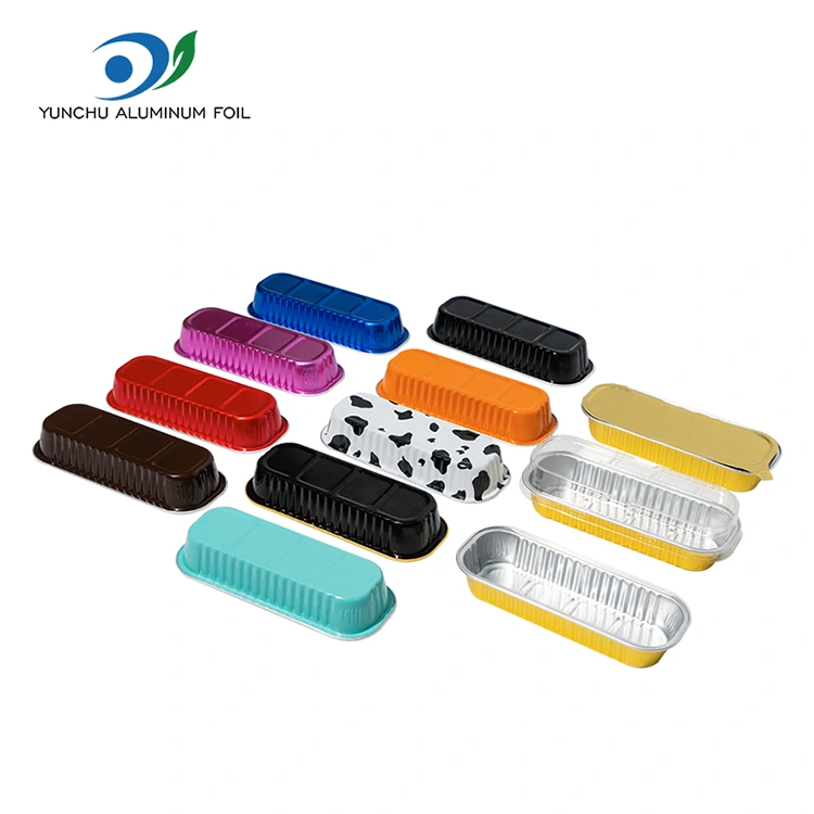 長方形のベーキングケーキスムースウォールアルミホイル容器