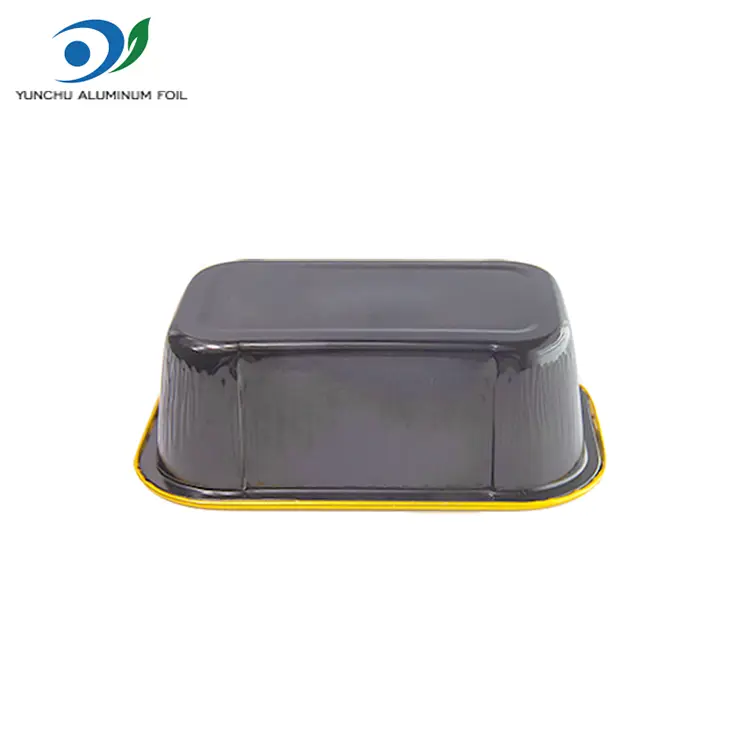 長方形のベーキングカラースムースウォールアルミホイル容器