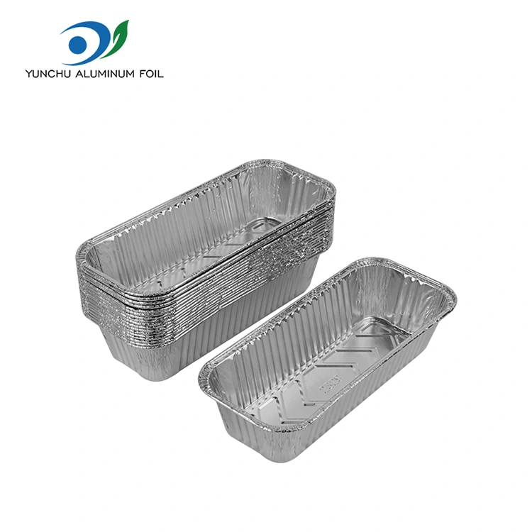 長方形のパントレイ天板シルバーアルミホイル容器