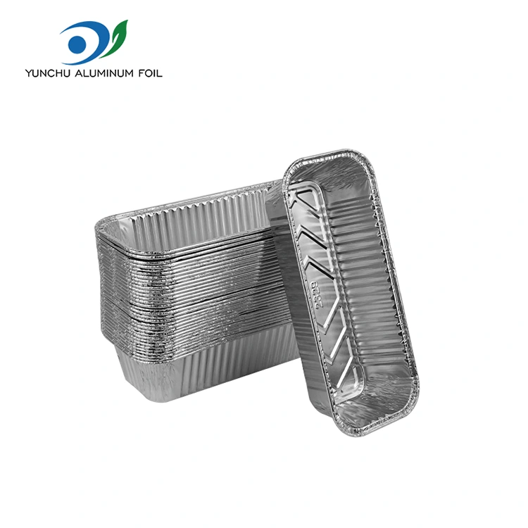 長方形のパントレイ天板シルバーアルミホイル容器