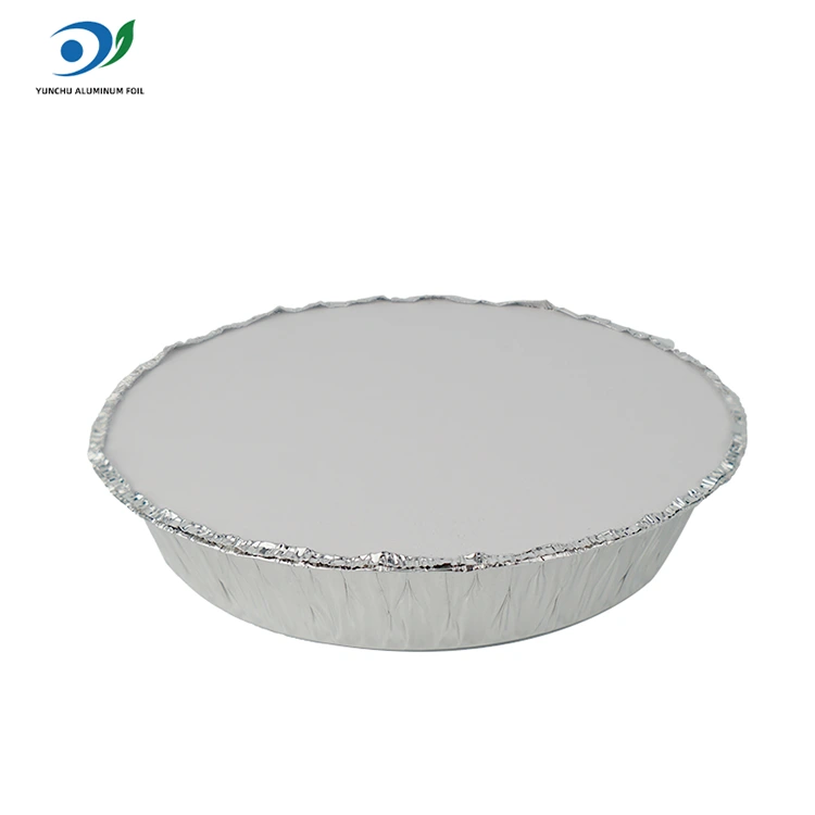 丸いエアフライヤーホットポットシルバーアルミホイルフードコンテナ