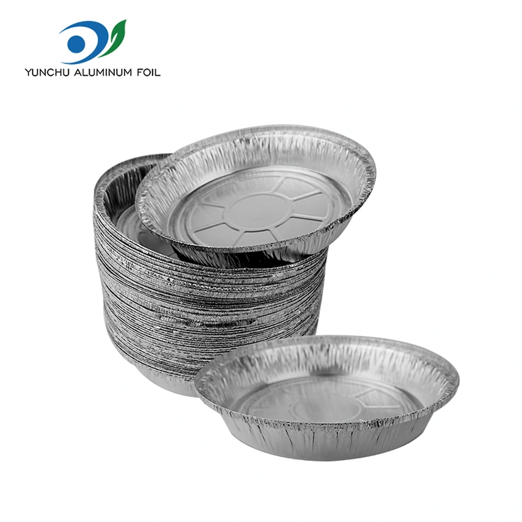 丸いエアフライヤーオーブンシルバーアルミホイル容器