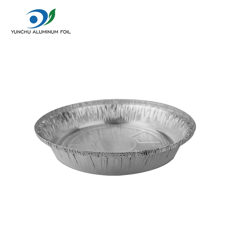 丸いエアフライヤーオーブンシルバーアルミホイル容器
