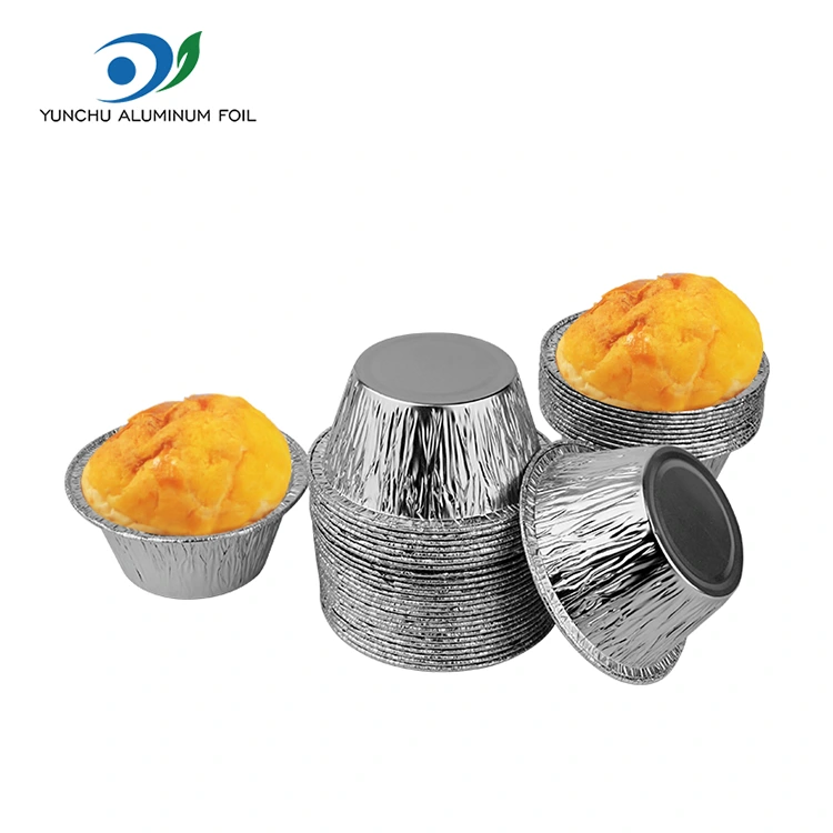 ラウンドベイクケーキシルバーアルミホイルフードコンテナ
