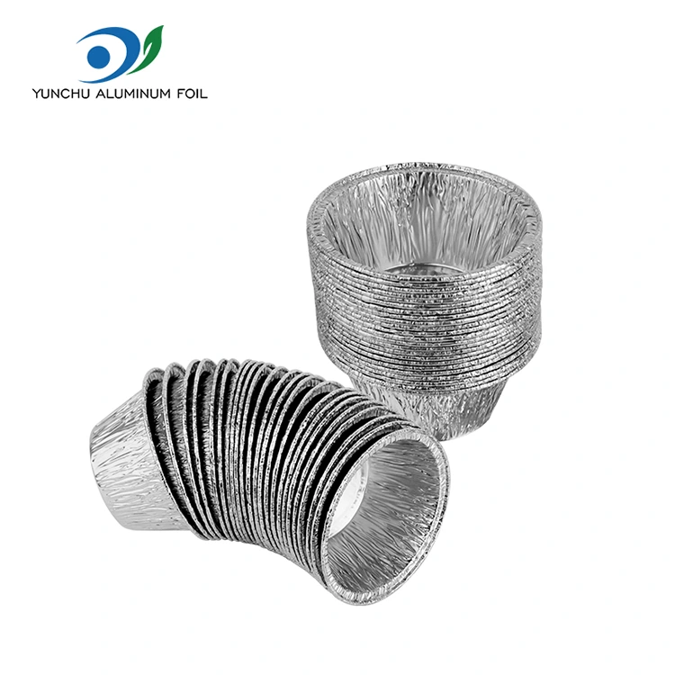 ラウンドベイクケーキシルバーアルミホイルフードコンテナ