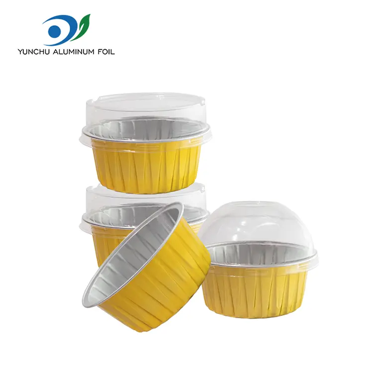 丸いベイクドケーキスムースウォールアルミホイル容器