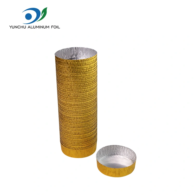 丸い小さなベーキングシルバーアルミホイル食品容器