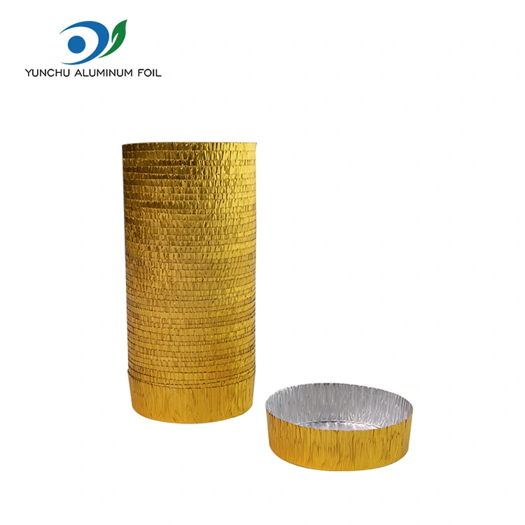 丸い小さなベーキングシルバーアルミホイル食品容器 丸い小さなベーキングシルバーアルミホイル食品容器