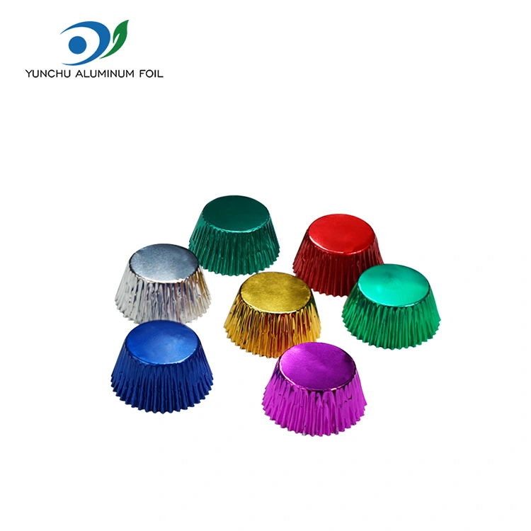 丸い小さなパッケージベーキングシルバーアルミホイルフード容器