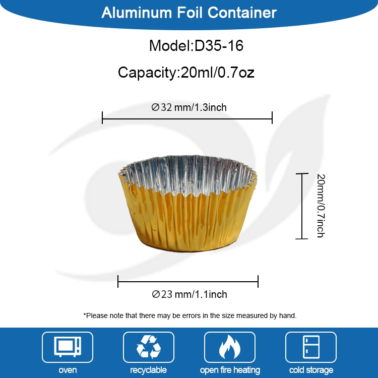 丸い小さなパッケージベーキングシルバーアルミホイルフード容器
